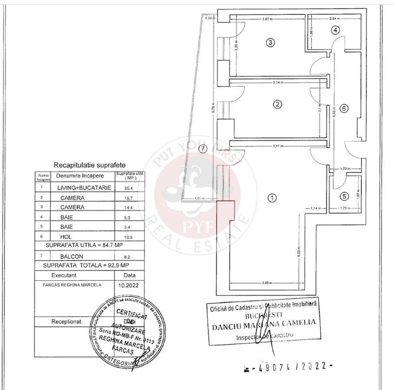 Parcul Carol | 3 camere | Decomandat | 93mp | B12068